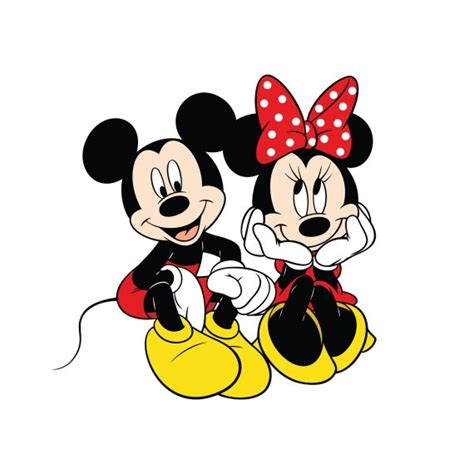 Mickey And Minnie Couple Mickey And Minnie Sitting Mouse Etsy
