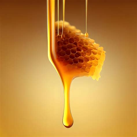 Premium Ai Image Honey Dripping From Honeycomb