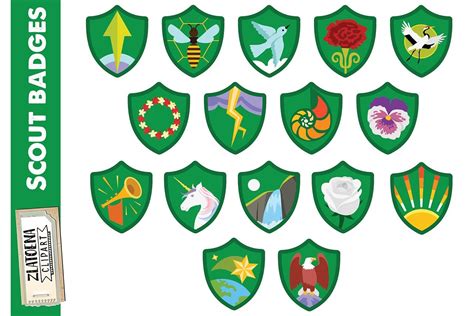 Brownie Girl Scout Explorer Badges Graphic By Zlatoena Clipart