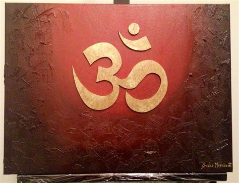 Om Painting 3d Acrylic On Canvas Painted By Sneha Merchant