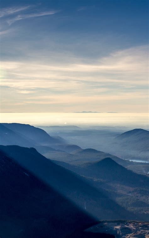 Mountains Sky Mist 800x1280