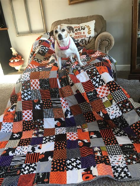 We Made Halloween Quilts! | Quilts, Halloween quilts, Halloween fabric