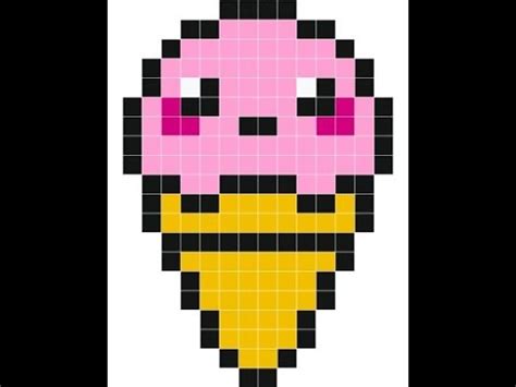 Pixel art adobe photoshop illustration. como hacer un helado kawaii (pixel art) - YouTube