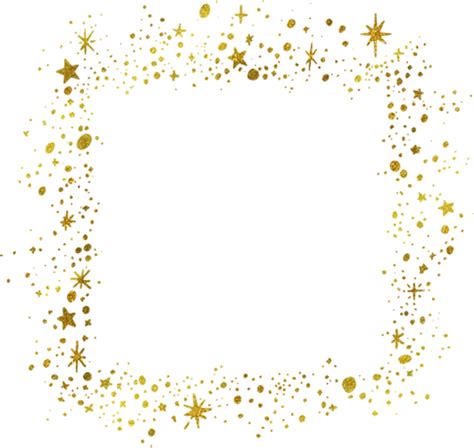 Gold Star Clipart Border Gold Stars Frame Png Transparent Cartoon