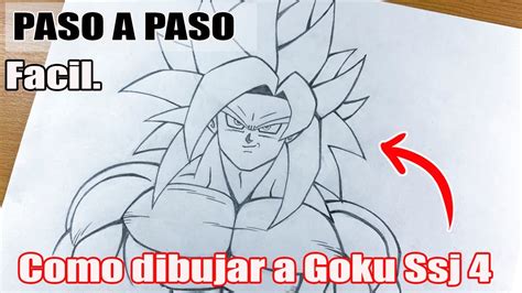 Cómo Dibujar A Goku Ssj 4 Fácil Paso A Paso Goku Ssj 4 A Lápiz Youtube
