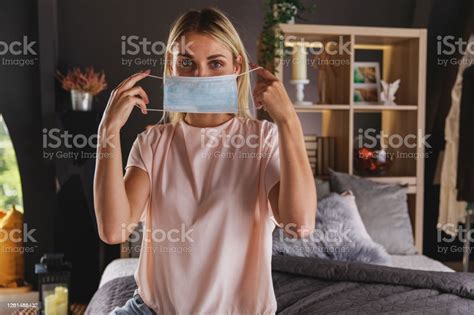 Step By Step For Wearing A Disposable Mask Stock Photo Download Image