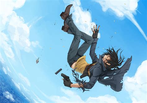 Awesome Anime Character Falling From The Sky Motivational Quotes