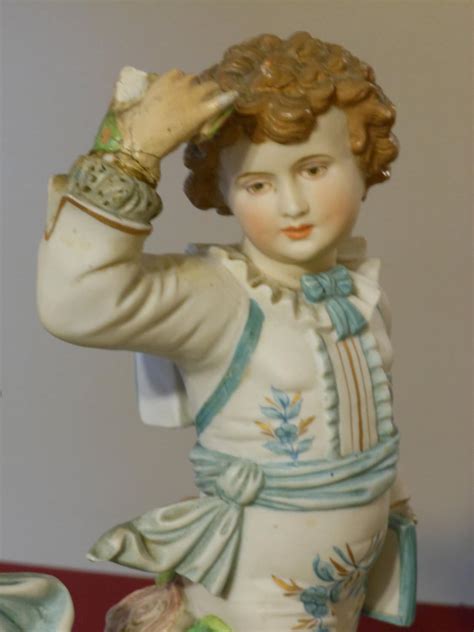 Antique Porcelain Bisque German Victorian Children Figurines