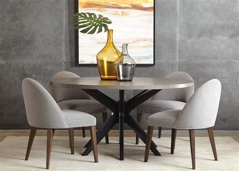 Reclaimed furniture applique brooches + the creative corner #123: Hazelton Midcentury-Modern Round Dining Table | Ethan Allen