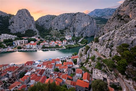 The Town Of Omis Croatia And The Cetina River Gorge 2048 X 1366 By