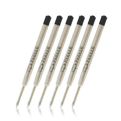 Parker Ballpoint Pen Refill In Black Medium Point Pack Of 6