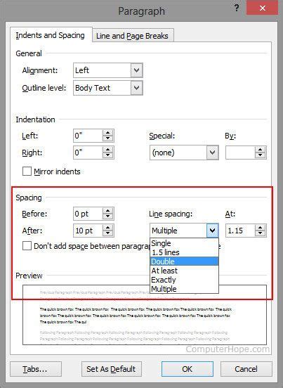 This is typically required in legal documents. Steps on how to double space or change line spacing in Microsoft Word on your computer | Double ...