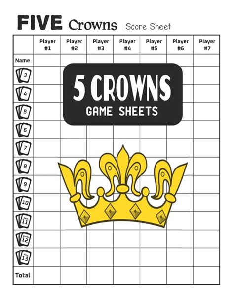 5 Crowns Printable Score Sheet 2023 Calendar Printable