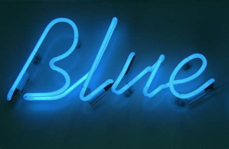 My Favourite Colour Blue Words Neon Signs Color Therapy