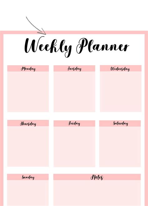 12 Free Printable Weekly Planner Pdf Templates 2018 Rencana