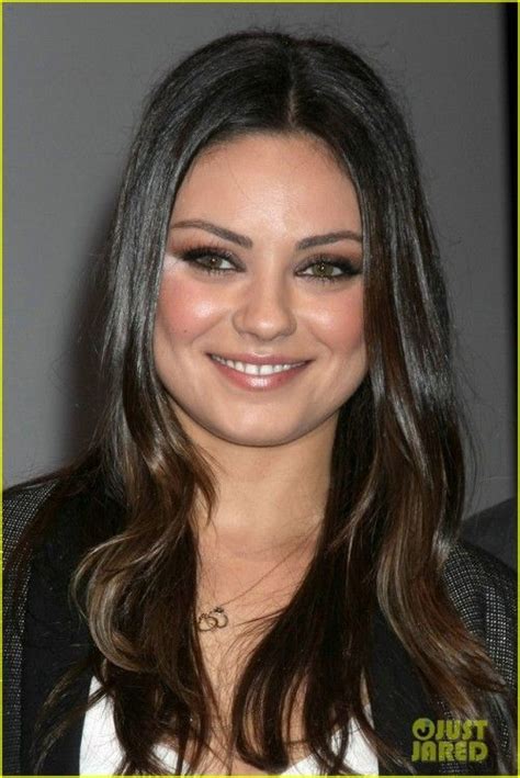 Mila Kunis Brown Ombre Hair Color Brown Hair With Blonde Highlights