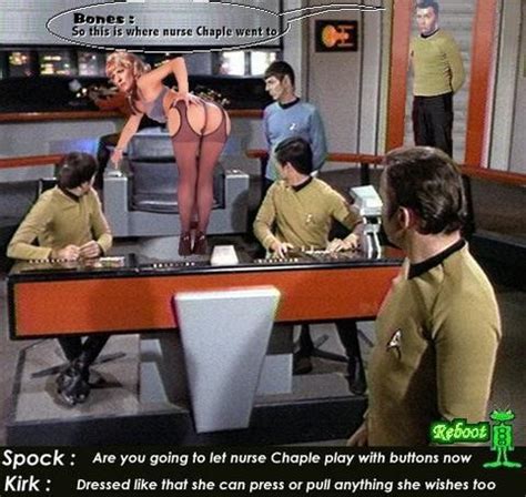 Post 1695703 Christine Chapel Fakes James T Kirk Leonard Nimoy Majel