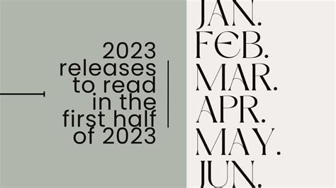 23 Releases To Read In 2023 Jan Jun