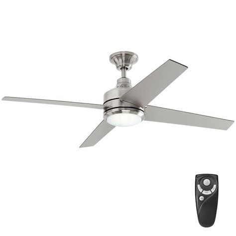 Home Decorators Collection Mercer 52 In Led Indoor Brushed Nickel