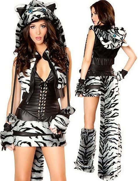 Sexy White Tiger Halloween Costume For Women 3wishescom