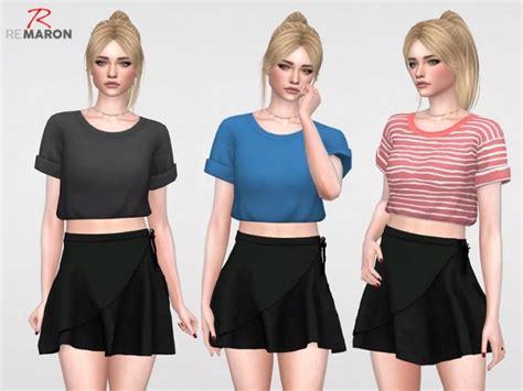 Simple Shirt For Women 01 By Remaron At Tsr Sims 4 Updates