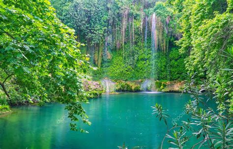 Kursunlu Waterfall Proud Antalya Region Nature Park Famous Its