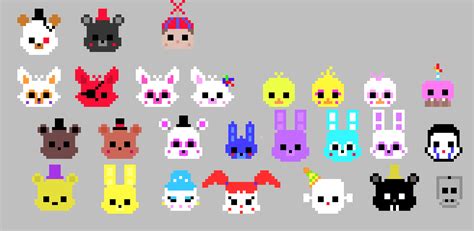 Almost Every Fnaf Character Pixelated Pixel Art Maker Images