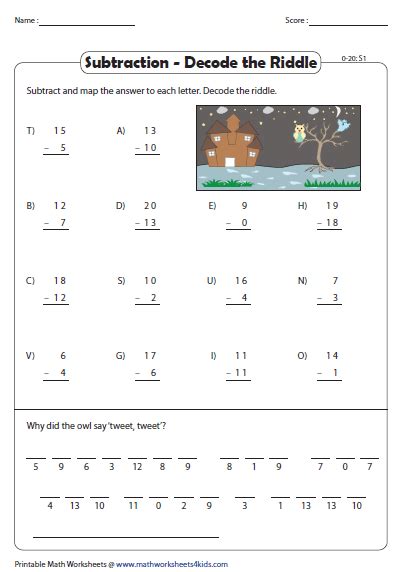Make sure to put it directly beneath the digits we just added, to the left of the 9. Decode the riddle: 2-digit and single-digit subtraction | Subtraction Worksheets | Subtraction ...