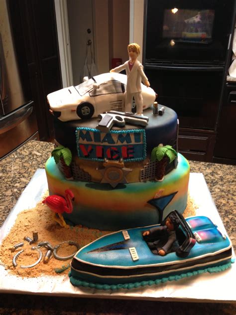 Join us on facebook : Miami Vice cake | Geburtstag, 30er, Geburt