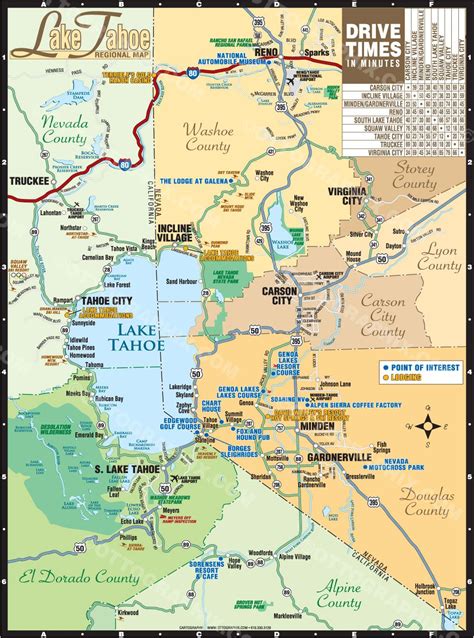 Lake Tahoe County Map
