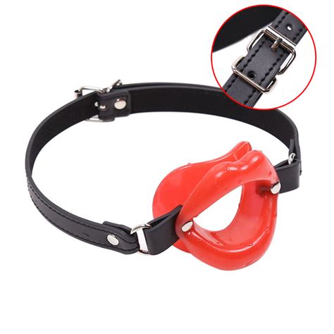 Pu Leather Lip Shape Open Mouth Blow Job Oral Fixation Lips Harness Slave Toy Ebay