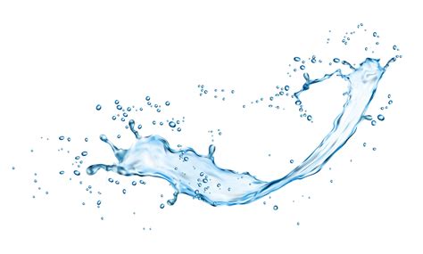 Blue Water Wave Flow Splash Shape Isolated Swirl 11154401 Vector Art