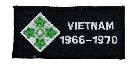 4th Infantry Division Vietnam Patch W Dates Flying Tigers Surplus