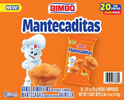 Bimbo Mantecaditas Vanilla Muffins Artificially Flavored