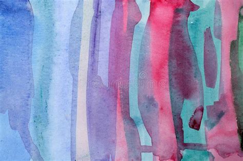 Abstract Watercolor Art Hand Paint On Paper Stock Illustration