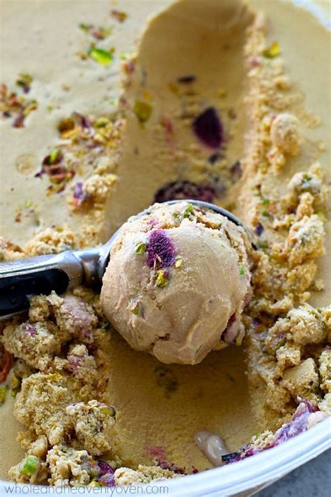 Roasted Cherry Pistachio Ice Cream Whole And Heavenly Oven Recipe