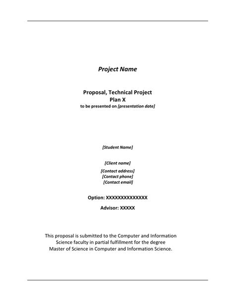 Technical Proposal Template In Word And Pdf Formats