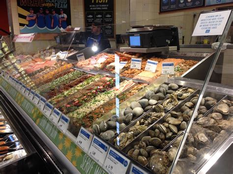 The Seafood Counter Has A Variety Of Fresh Fish Clams Oysters And