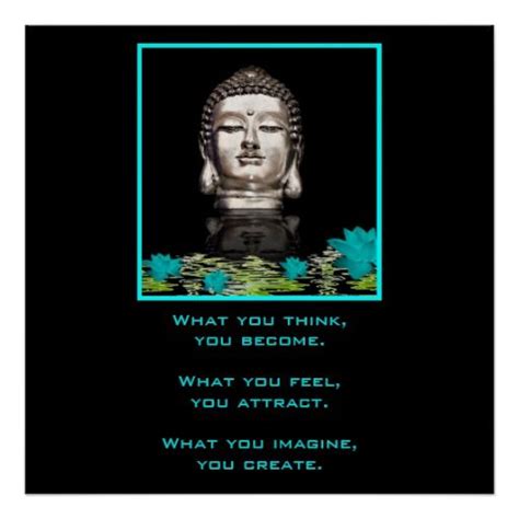 | see more about quotes, statue and grunge. Silver Buddha Head Statue with Inspirational Quote Poster | Inspirational quotes posters, Quote ...