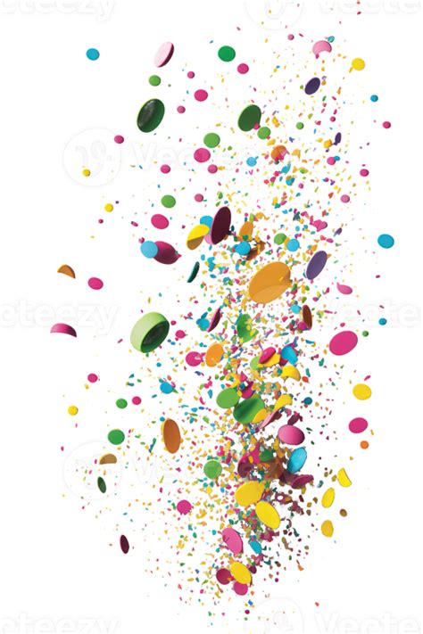 A Colorful Explosion Of Confetti Floats Gracefully Against A