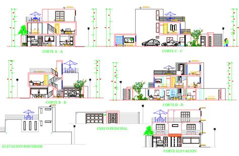 The House Plan With Furnish Detailing Dwg File House