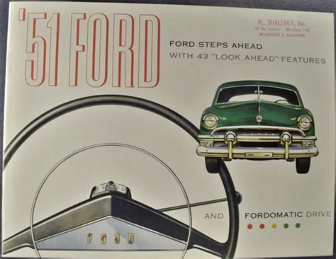 1951 Ford Brochure Tudor Fordor Convertible Wagon Victoria Excellent