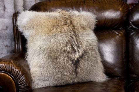 Coyote Fur Pillows Real Fur Lars Paustian International Furs