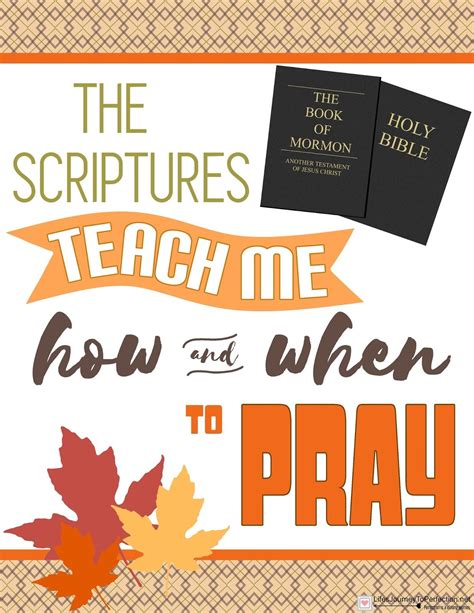 2016 Lds Sharing Time Ideas For October Week 2 The Scriptures Teach Me