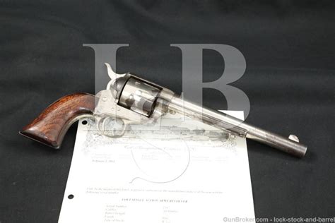 Colt Single Action Army Saa 44 Rimfire Rf Revolver And Letter 1877