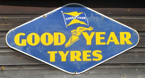 A Goodyear Tyres Garage Sign Photographed At The Black Country Museum