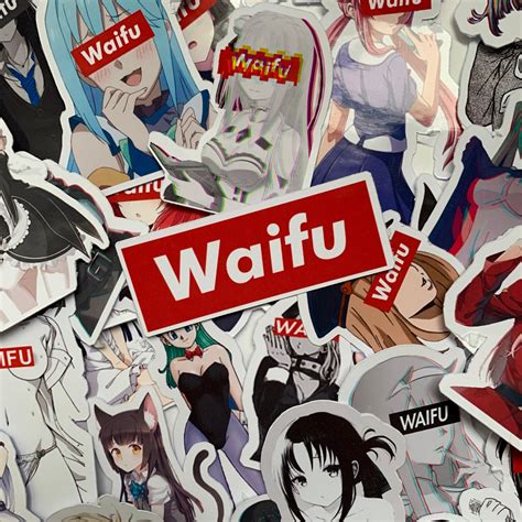 Paper Paper Party Supplies Stickers 5 Pcs Waifu Ecchi Anime Girl