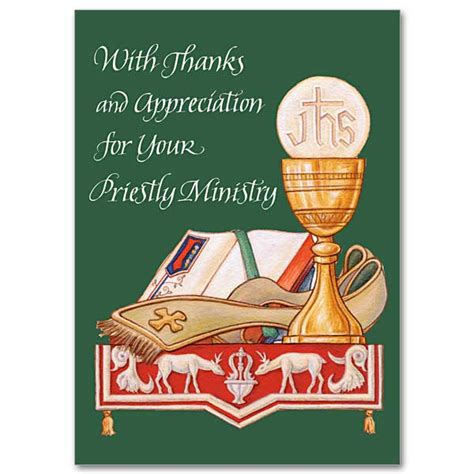 Thank You Card For Priest Expressing Gratitude With Heartfelt