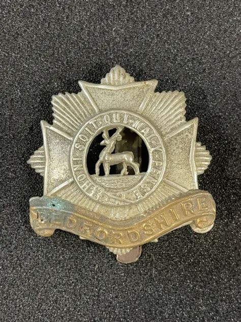 Ww British Army The Bedfordshire Regiment Cap Badge Picclick