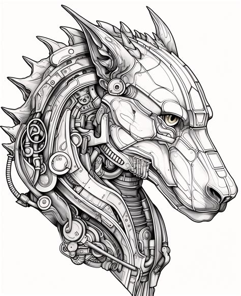 Machine Animal Hybrid Coloring Book For Kids And Adults Printable